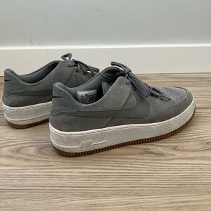 Gray suede Nike Air Force One